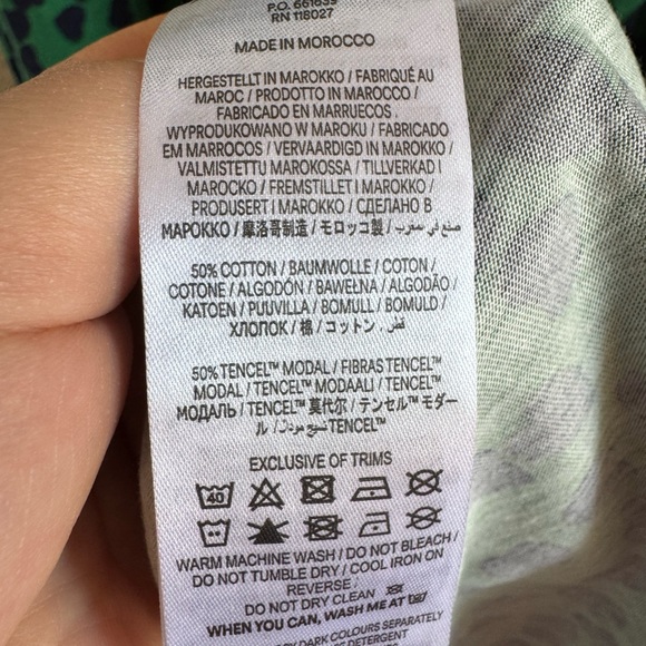 Boden NWT Alexandra Jersey Midi Dress Green Navy Hearts size US 14 R - Picture 11 of 15